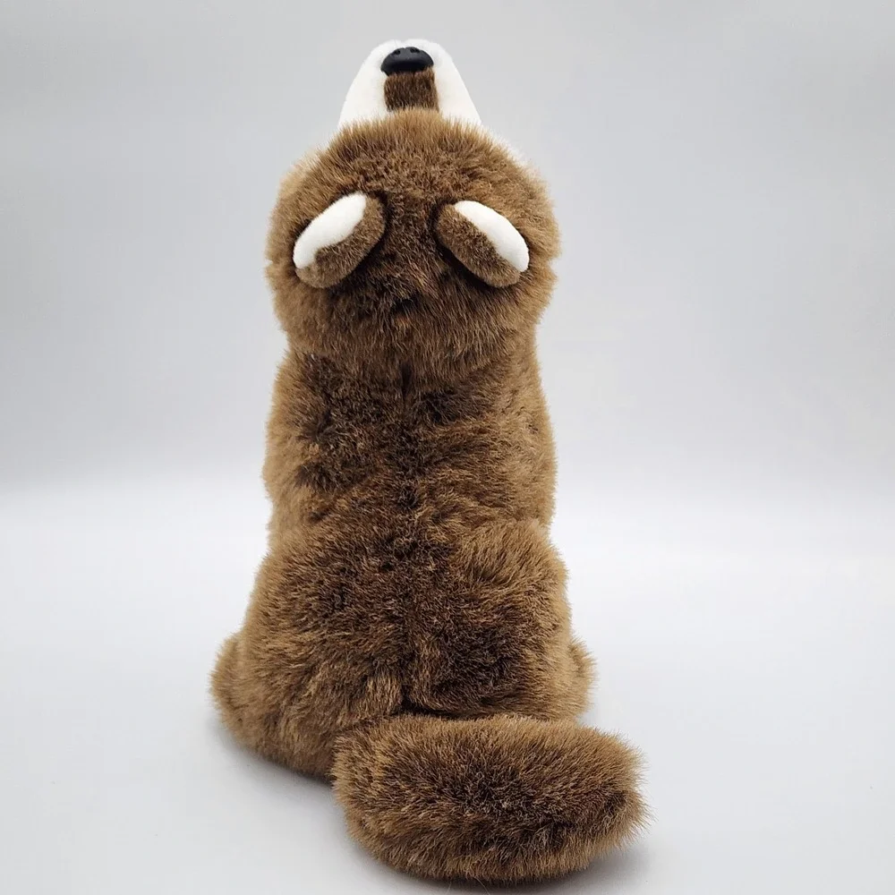 The Stuffed Animal House Howling Coyote Plush Brown White Soft Toy 12
